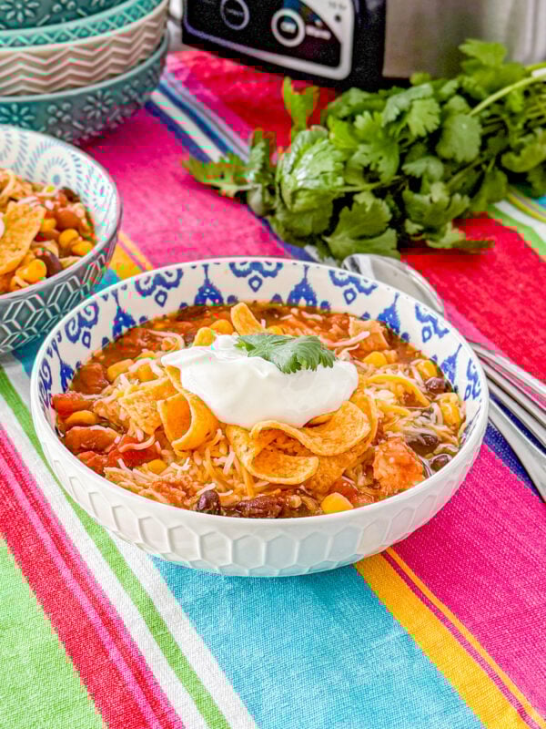 slow cooker chicken taco soup