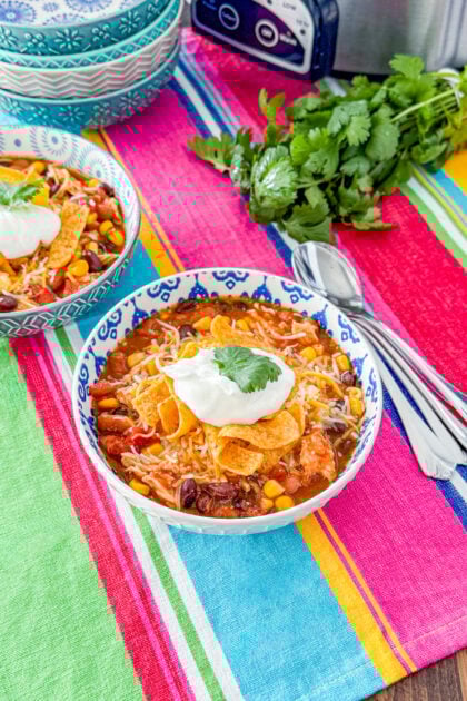chicken taco soup slow cooker recipe