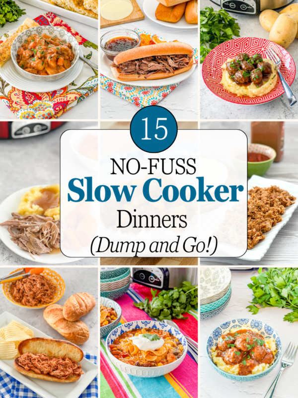 15 no-fuss slow cooker dinners that are true dump and go meals. Easy crock pot recipes perfect for busy weeknights with minimal prep.