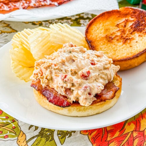 Shredded chicken mixed with creamy sauce and sun-dried tomatoes.