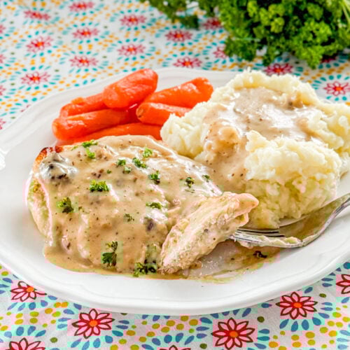 Oven baked buttermilk chicken with creamy gravy