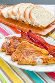 easy blender French toast on a plate