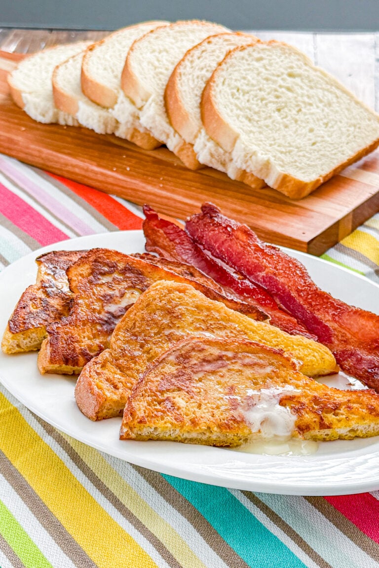 easy blender French toast on a plate