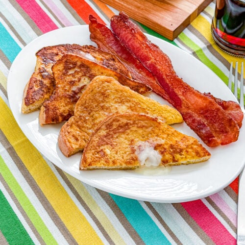 Easy blender French toast served with butter
