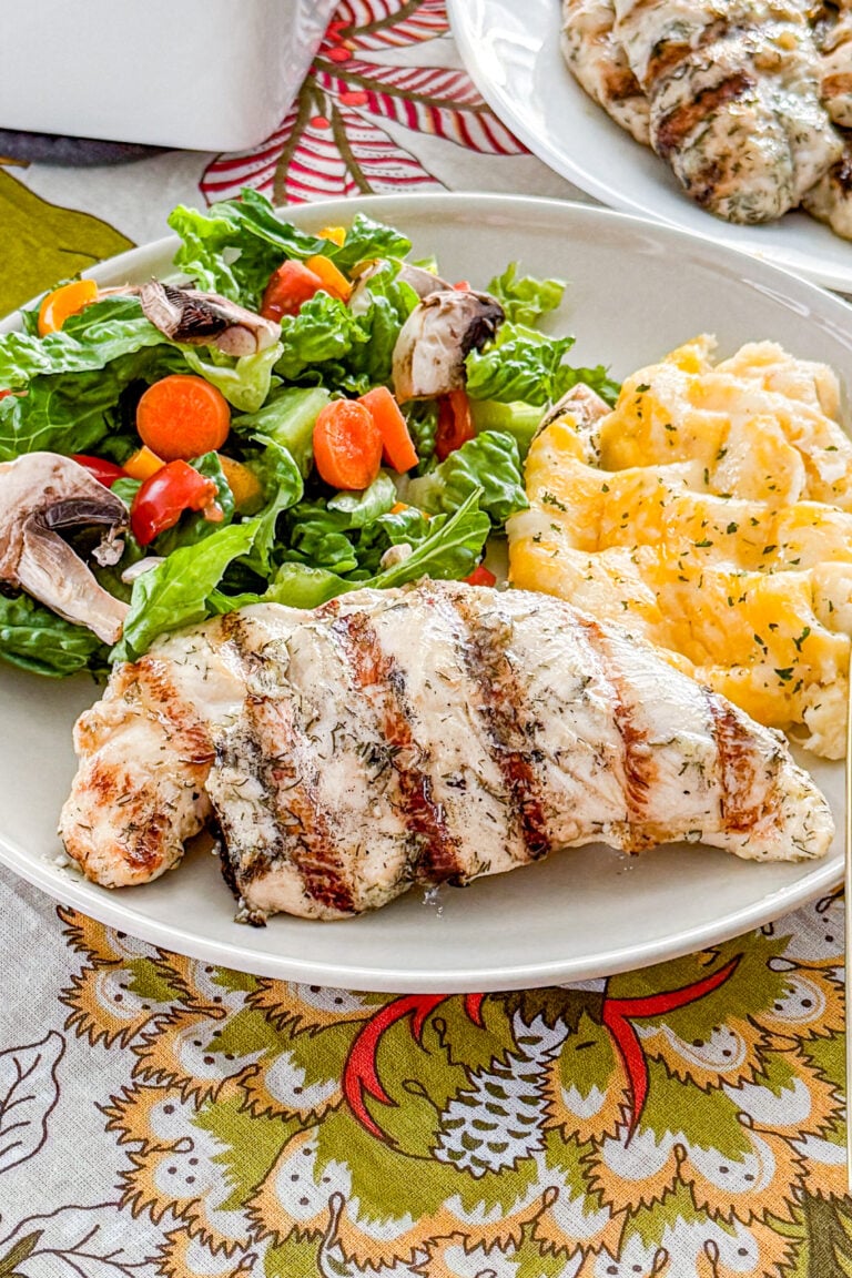 Lemon dill chicken served for an easy dinner